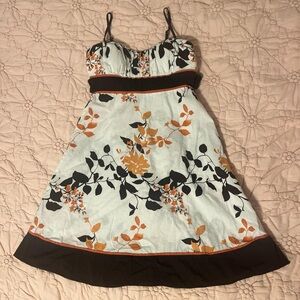 Speechless White, Orange, and Brown Y/2K Mini Dress
